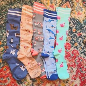 5 pair compression socks